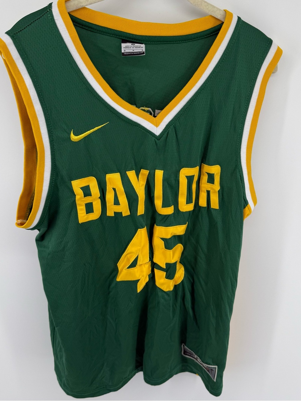 Nike Elite Baylor‎ Bears Mitchell 45 Basketball Jersey Green Mens Medium